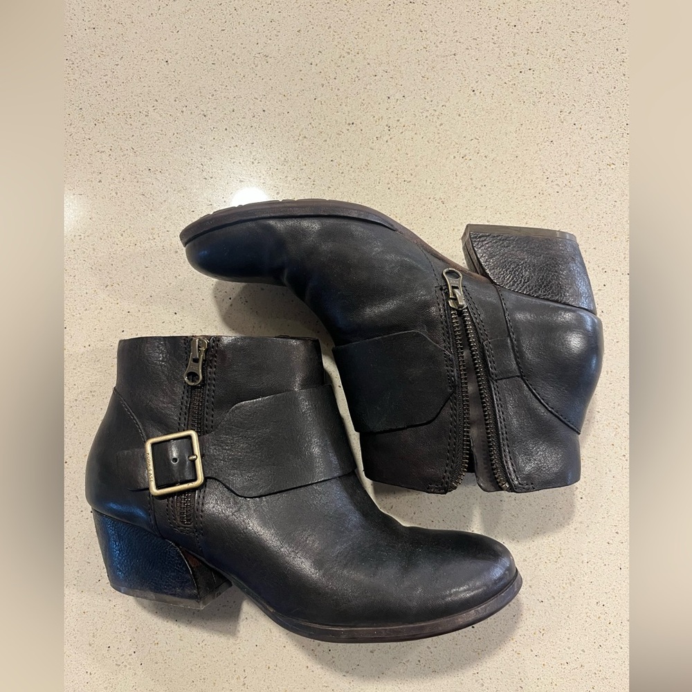 Kork-Ease heeled boot - dark brown/black